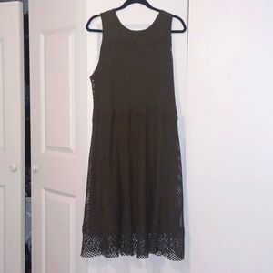 Gorgeous army green midi dress